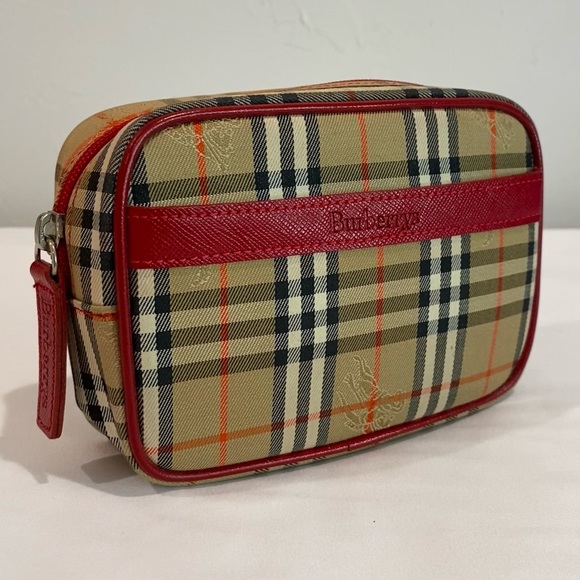 Authentic Vintage Burberry Cosmetic Pouch with COA - Picture 1 of 12